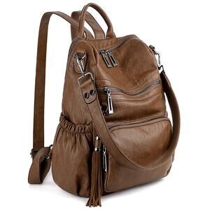 6576 Backpack Purse Leather Vegan Fashion Designer Rucksack Convertible